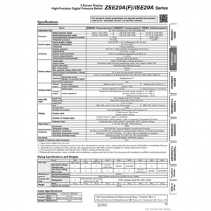สวิตช์ความดันแบบดิจิตอลสำหรับ ZSE20AF-T-01-JA1 SMC pneumatics - Product Image 1
