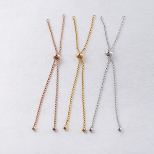 Conector de Cadena Deslizante Adaptador Unisex de Acero Inoxidable Chapado en Oro Clásico Personalizable DIY para Pulsera - Product Image 4