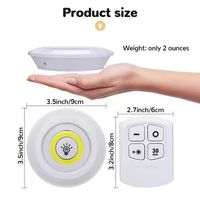Lampes LED tactiles à télécommande COB pour chambre à coucher, couloir, cuisine, armoire, placard - Dimmables 5V