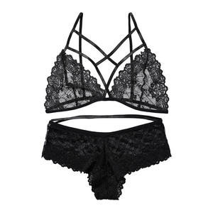 Ensemble soutien-gorge pour dames en dentelle sans anneau en acier ultra-mince de style européen et américain - Product Image 6