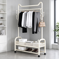 Séchoir à linge extérieur mobile, double niveau, en acier au carbone extra épais, détachable, robuste, moderne, peu encombrant et écologique