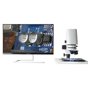 Microscope caméra HD 3D avec objectif réglable 2D/3D rotatif à 360 degrés, vidéo 3D et mesure 7X-230X (photo réelle) - Product Image 1