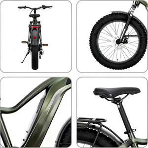 Bicicletta <span class=keywords><strong>Elettrica</strong></span> da Montagna con Pneumatici Fat da 26 Pollici, Motore Posteriore Brushless 48V 500W, Batteria Integrata al Litio 15AH - Product Image 3