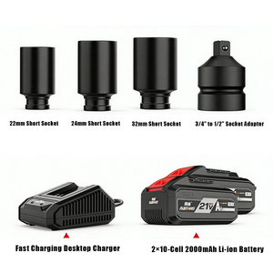 Nueva <span class=keywords><strong>Llave</strong></span> <span class=keywords><strong>de</strong></span> <span class=keywords><strong>Impacto</strong></span> Inalámbrica <span class=keywords><strong>con</strong></span> Estilo y Alto Torque, Kit <span class=keywords><strong>de</strong></span> Herramientas Eléctricas - Product Image 2