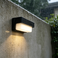 Lampe murale extérieure à LED solaire IP65, style moderne, matériau ABS, garantie 3 ans, bande longue, blanc chaud, pour usage en jardin
