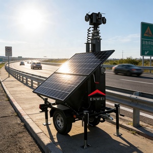 Remolque de Vigilancia Solar Pequeño, Ligero y Conveniente, con Mini Paneles <span class=keywords><strong>Solares</strong></span> y Cámara, para Medición de Velocidad Urbana - Product Image 1