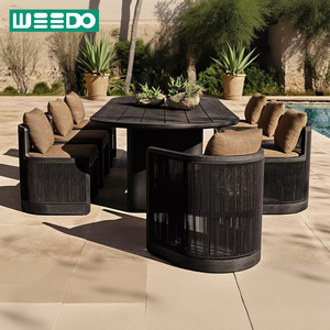 <span class=keywords><strong>Conjunto</strong></span> de <span class=keywords><strong>Mesa</strong></span> <span class=keywords><strong>y</strong></span> <span class=keywords><strong>Sillas</strong></span> de Teca Negra Moderna <span class=keywords><strong>para</strong></span> Exteriores, Muebles de Jardín de Teca, <span class=keywords><strong>Conjunto</strong></span> de Comedor Impermeable <span class=keywords><strong>para</strong></span> Patio - Product Image 1