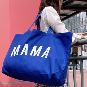 Hot Selling Factory Custom Logo <b>Printed</b> Eco Recycled Cotton <b>Extra</b> <b>Large</b> Size Canvas Tote Messenger Bag with Embroidery Letter - Product Image 1