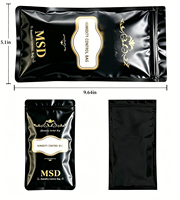 Pochette d'emballage pour cigares OEM imprimée avec fermeture éclair, motif personnalisé, doublure humidifiante