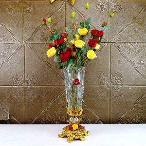 Jarrón de cristal estilo europeo, adornos, arreglo floral de rosas, decoración de alta gama para el hogar, frutero, restaurante, escritorio, porche - Product Image 3