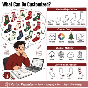 Chaussettes <span class=keywords><strong>de</strong></span> Noël en peluche personnalisées pour un hiver douillet, vente en gros, étiquette privée, OEM, ODM, livraison rapide - Product Image 3