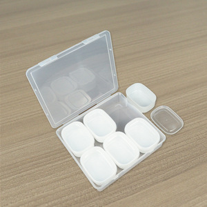 Plastic Food <b>Storage</b> <b>Container</b> L6 Grid 25.8x23.8x5cm Clip On Lid Travel Use - Product Image 2