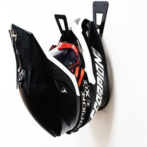 Suporte de capacete de metal fixado na parede, prateleira exibe chapéu do capacete - Product Image 1