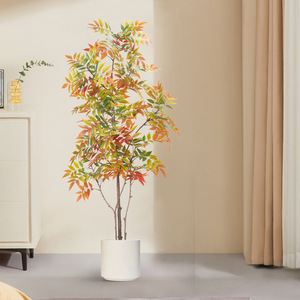 Plante Artificielle Végétale Prête à l'emploi (RTS) en Bois Laqué, Arbre de Simulation pour Mariage, Mur Végétal Vertical, <span class=keywords><strong>Sol</strong></span>, Écologique, Bionique, Intérieur, Maison - Product Image 3