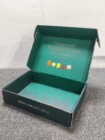 Boîte d'expédition en carton ondulé pour vêtements, sous-vêtements, emballages cadeaux, avec impression couleur de logo personnalisé