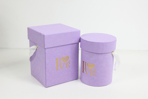 Combinazione quadrata rotonda portatile ti amo regalo confezione di fiori negozio di fiori - Product Image 5