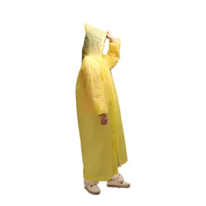 맞춤형 두꺼운 에바 비옷 성인용 탄성 후드 레인 판초 방수 레인 코트