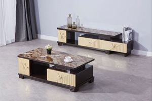 Meuble <span class=keywords><strong>TV</strong></span> IMAJ Design Tendance Blanc et Noir Effet Marbre, Meuble <span class=keywords><strong>TV</strong></span> Moderne en Bois, Ensemble <span class=keywords><strong>Commode</strong></span> de Luxe pour Salon, Meubles de Maison en Gros - Product Image 6