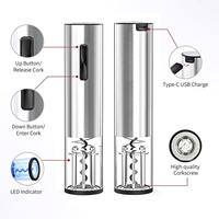 Kit ouvre-bouteille électrique pour vin rouge rechargeable, tire-bouchon automatique avec coupe-capsule, bouchon sous vide, aérateur et verseur à vin
