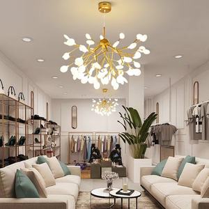 Moderne Boom Gouden Tak Led Nieuwe Bloem Kroonluchter Nordic Luxe Vuurvlieg Licht Armatuur Designer Plafond Verlichting Voor Woonkamer - Product Image 2