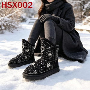 HY, Stivali Invernali da Donna Super Caldi per Giochi sulla Neve, Design Coreano Popolare con Diamanti Scintillanti, Stivaletti Corti da Donna HSX002 - Product Image 3