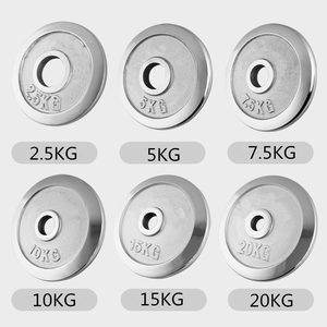 Chrome Barbell quả tạ miễn phí Trọng lượng bạc gang Barbell quả tạ trọng lượng tấm cho Trọng lượng nâng tập thể dục - Product Image 2