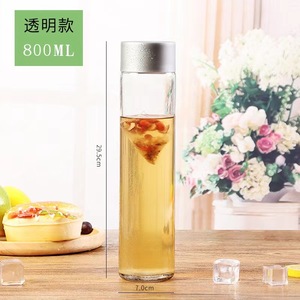 Bouteille en verre transparente de 350 ml, 375 ml, 750 ml avec logo OEM, pour limonade, jus de gingembre pétillant, bière, <span class=keywords><strong>eau</strong></span> <span class=keywords><strong>VOSS</strong></span>, avec bouchon, brosse et impression sérigraphique - Product Image 5