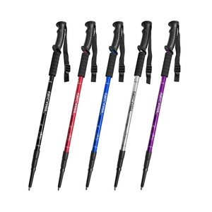 Bâton de marche réglable en alliage d'aluminium à trois sections pour la <span class=keywords><strong>randonnée</strong></span> en caoutchouc de <span class=keywords><strong>ski</strong></span> - Product Image 5