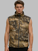 Polyester/Spandeks Softshell Kamuflaj Desenli Petek Mikro Polar Su Geçirmez Erkek Sonbahar Açık Hava Av Yeleği