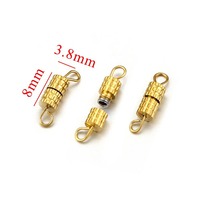 Acier inoxydable Baril Colonne Twist Vis Fermoir Spirale Attache Connecteur Avec 2 Crochets Pour DIY Bracelet Collier Fabrication de Bijoux