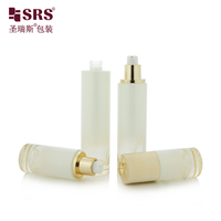 Emballage cosmétique de luxe couleur or, flacons pompe en verre pour lotion 30ml 50ml 100ml 120ml