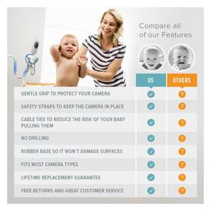 Support universel multifonction de téléphone portable, pour <span class=keywords><strong>lit</strong></span>, berceau paresseux, bras réglable de 85cm, moniteur pour bébé, caméra murale pour étagère - Product Image 4