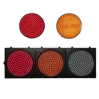 Feux de signalisation circulaires LED 300 mm fiables en matériau PC pour véhicules automobiles, résistants aux intempéries, pour terminaux portuaires