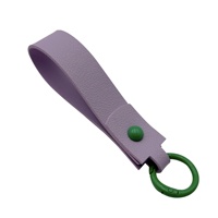 Porte-clés en cuir PU coloré, porte-clés créatif en cuir pour charme de sac et accessoires DIY - 15 couleurs disponibles