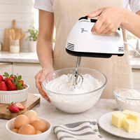 Batteur à main électrique portable 7 vitesses 100-200W pour la crème, les gâteaux et la pâtisserie
