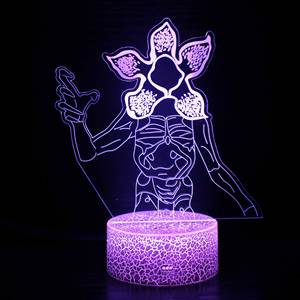 Lámpara de Mesa 3D Creativa y Colorida con Diseño de la Serie de TV Estadounidense Stranger Things Yellowstone, Personajes Eleven y Dustin, Luz Nocturna LED - Product Image 2