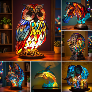 Vintage Resin Animal Modern Mini Night Light Painted Decorative <b>Table</b> <b>Lamp</b> E14/E26/B22 USB Rechargeable LED Color-Changing 3500K - Product Image 3