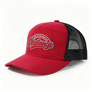 3D Embroidery Hip-Hop Baseball Cap 100% Cotton 6-Panel Adjustable <b>Flat</b>-Brim Trucker Cap Trendy Young People - Product Image 2