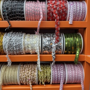 Erkoumi tùy chỉnh Polyester dệt bện TRIM vải Gimp TRIM ren Ribbon may rìa TRIM đối với trang sức làm may quần áo - Product Image 3