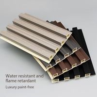 Décoration murale avec panneaux muraux rainurés, panneaux muraux en WPC imperméables, panneaux muraux décoratifs pour l'intérieur, panneaux de plafond