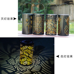 Luces Solares para Jardín, de Hierro Forjado con Patrones LED, Decoración Exterior para Jardín, Resistentes al Agua, Decoración de Patio y Paisaje - Product Image 2