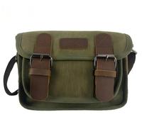 Tas Selempang Kanvas Vintage Kustom dengan Gesper dan Tutup, Tahan Gempa, Mengurangi Beban, untuk Pria, Cocok untuk Penggunaan Sehari-hari