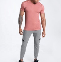 T-shirt personnalisé à col en V en bambou T-shirts à ajustement musculaire parfait logo de haute qualité T-shirts pour hommes personnalisés