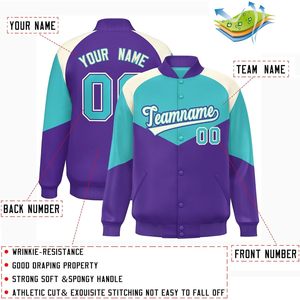 Veste universitaire personnalisée unisexe pour adulte, blouson de baseball brodé avec nom, numéro et logo, en tissu PU décontracté pour l'automne - Product Image 3