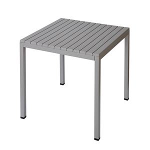 Ensemble de salle à manger moderne en plastique pour l'extérieur, table carrée, 4 fauteuils empilables, pré-assemblé, imperméable, résistant aux UV, pour jardin, café, piscine - Product Image 5
