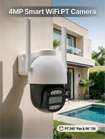 Cámara PTZ WiFi Inteligente 4K con Audio Bidireccional, Detección de Movimiento, Visión Nocturna, Alarma, IP65 Impermeable, Almacenamiento en Tarjeta SD, OEM para CCTV
