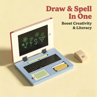 Ensemble de jouets multifonctionnels en bois pour enfants : ordinateur portable et tablette, lettres magnétiques, stylet, jouet éducatif sûr Montessori, jeu de rôle, jouet sensoriel