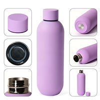 Bouteille d'eau isotherme en acier inoxydable de 17 oz, logo personnalisé par sérigraphie, anti-fuite, gourde de voyage et de sport sous vide