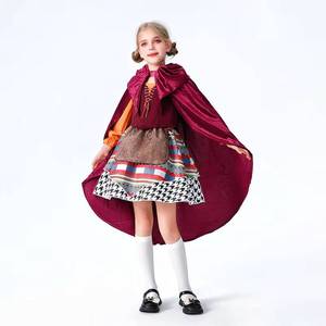 Disfraz de Caperuza Roja Medieval para Niñas, Disfraz de Caperuza Roja para Halloween, Disfraz de Caperuza Roja para Niños - Product Image 3