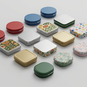 Muestras gratuitas de envases rectangulares de hojalata con bisagras, reciclables, aptos para alimentos, para almacenamiento de matcha y USB. - Product Image 2